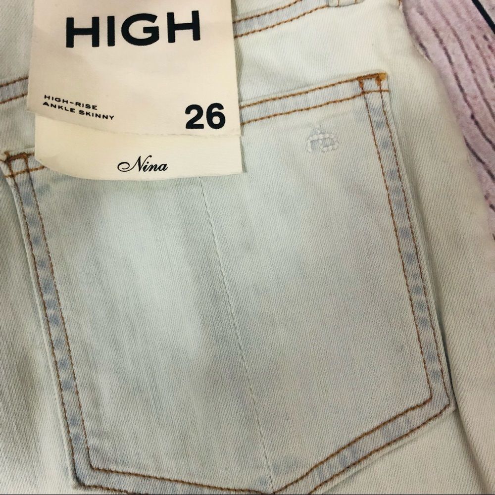 rag & bone Nina High-Rise Skinny Ankle Crop Stretch Jeans 26 - Picture 15 of 15